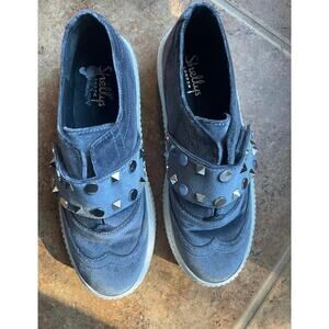 Shellys London gray velvet studded sneakers sz 38